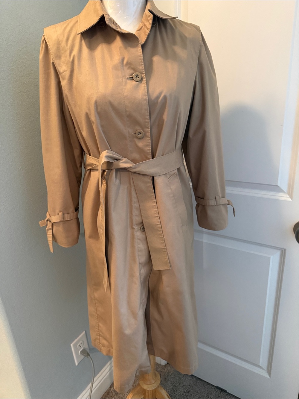 London Fog Men's Tan Belted Trench Coat